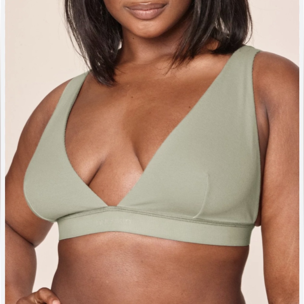AdoreMe NueSkin Sage Green Bralette. Size L